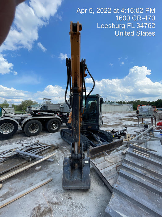 2018 Case CX57C CLOSED CAB A/C, LONG ARM, RUBBER TRACKS, AUX HYD