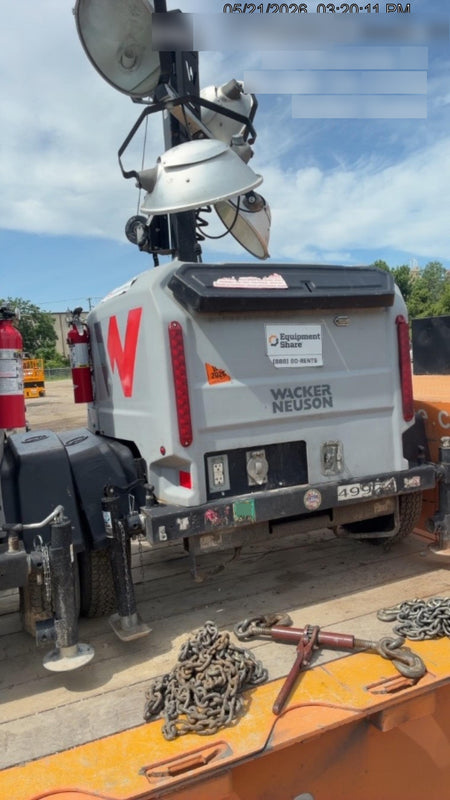 2019 Wacker Neuson LTV6L-MH Mobile Light Tower w/Fuel Level Sensor Installed