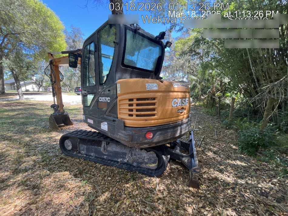 2018 Case CX57C CLOSED CAB A/C, LONG ARM, RUBBER TRACKS, AUX HYD