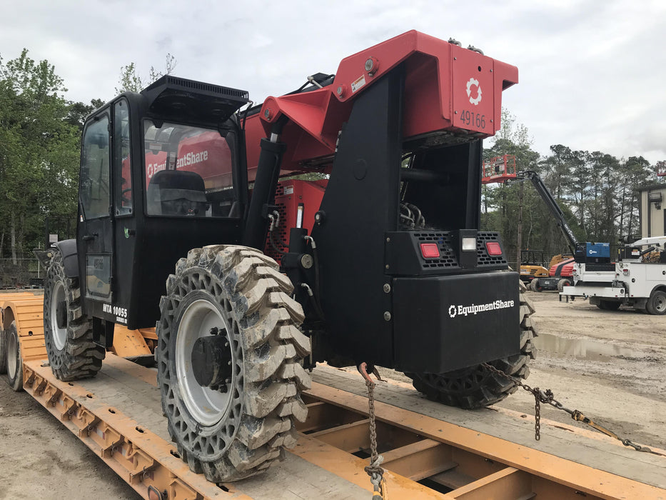 2020 Manitou MTA10055 Cab/Heat/Air, 120 HP, Solid Tires, Work Lights, Lift Hook, Auxiliary Hydraulics w/66" Carriage and 60" Forks