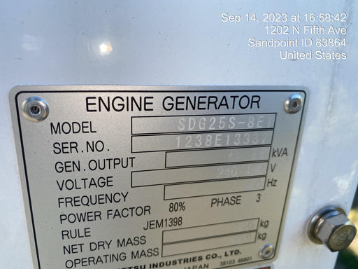 2022 AIRMAN SDG25S-8E1