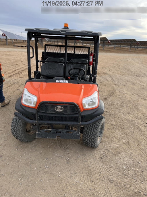 2021 Kubota RTV-X1140W-H Plastic Canopy, Windshield Acrylic Clear, LED Strobe Light, Wire Harness Kit, Back up Alarm