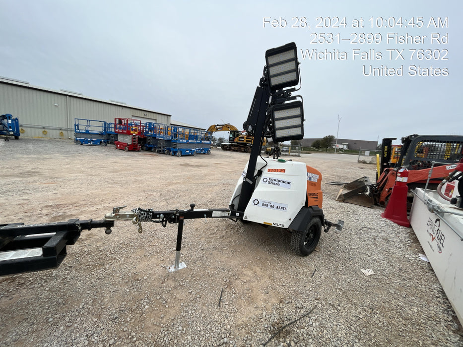 2023 Generac MLT2 Diesel, Flex Switch 120V Input, Powerzone Controller, 
(4) 320W LED Lights, 4kW Generator, 39.9 Gal Fuel Tank, 2" Ball, T3