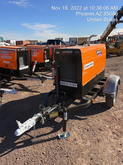 2022 Lincoln Electric LE400 Kubota V1505, Trlr, Cable Rack, Light Kit, ES Decals, T3