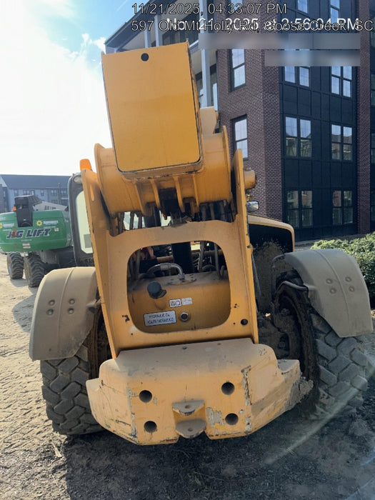 2019 JCB 510-56 Open ROPS, 74 HP, Solid Tires, Worklights, Beacon, Aux Hydraulics, Lifting Eye w/72" Carriage/60" Forks