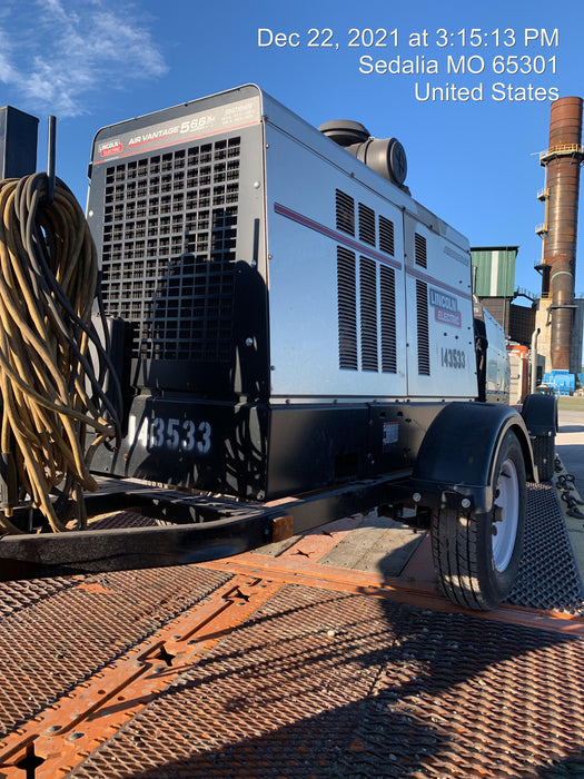 2021 Lincoln Electric Air Vantage 566 Air Vantage 566X Ready Pak 3 (includes trailer, cable rack, fender light kit); no telematics