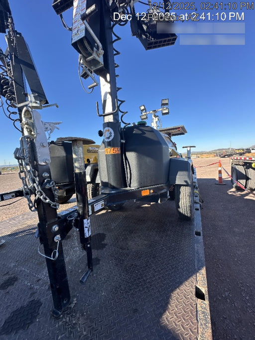 2022 Allmand NLV3GR (4) LED Light Fixture 350W, 23' Vertical Mast, 3kW Prime, Towable, ES Decals, T3