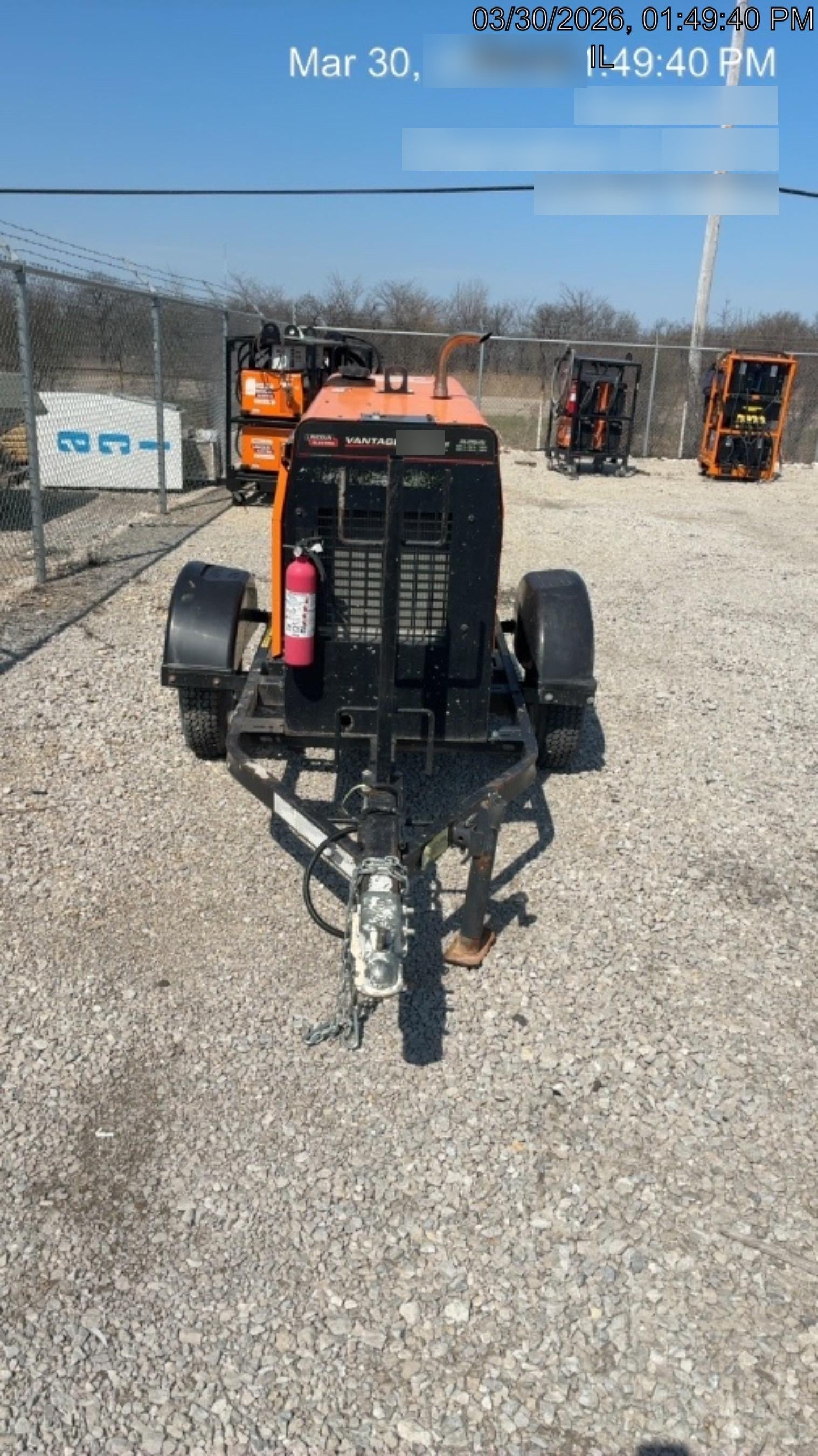 2021 Lincoln Electric Vantage 322 Vantage 322 Ready Pak 3 w/ Decals, ORANGE (includes trailer, cable rack, fender light kit) NO Telematics