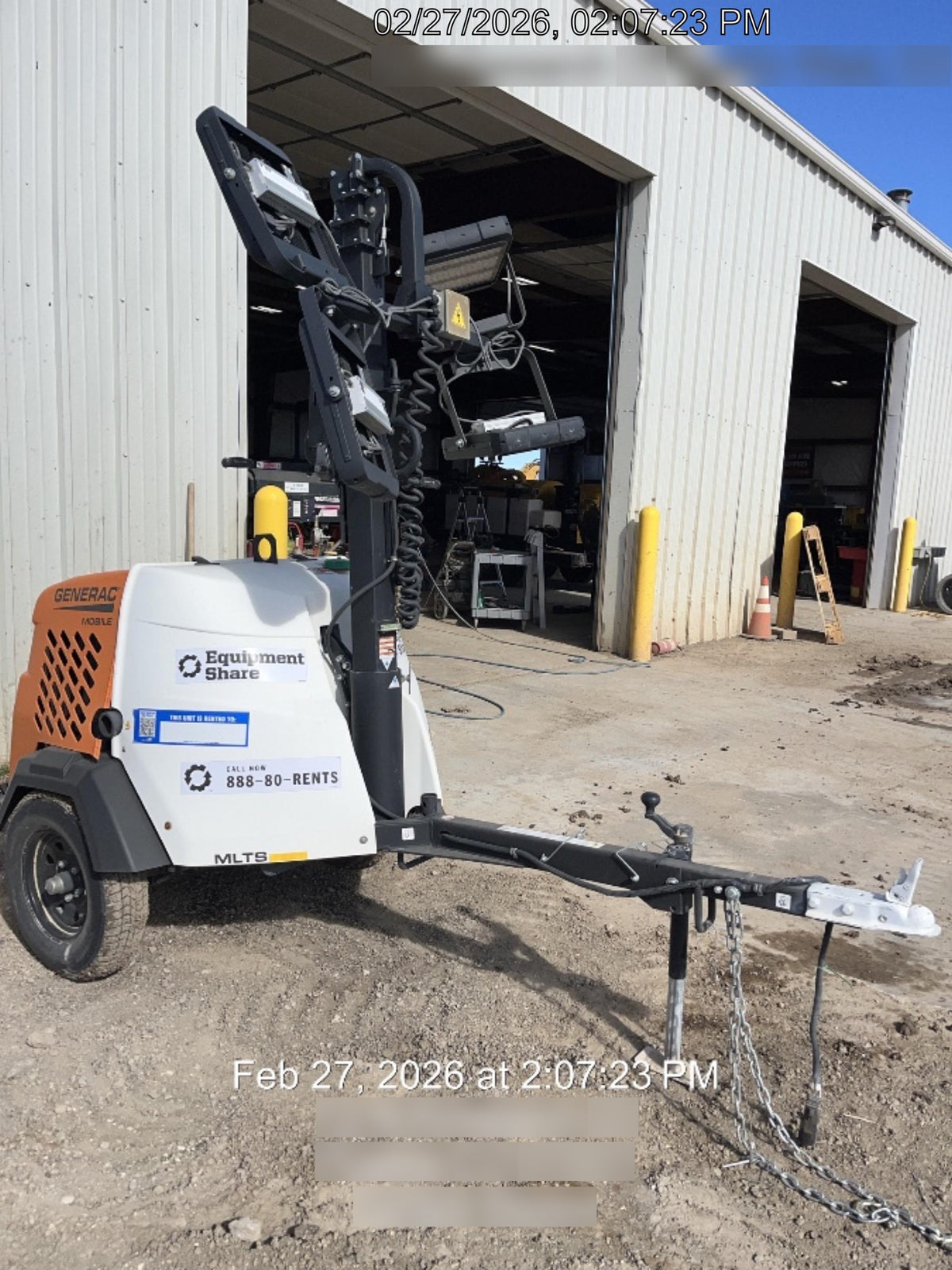 2023 Generac MLT2 Diesel, Flex Switch 120V Input, Powerzone Controller, 
(4) 320W LED Lights, 4kW Generator, 39.9 Gal Fuel Tank, 2" Ball, T3