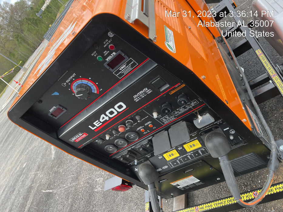 2022 Lincoln Electric LE400 Kubota V1505, Trlr, Cable Rack, Light Kit, ES Decals, T3