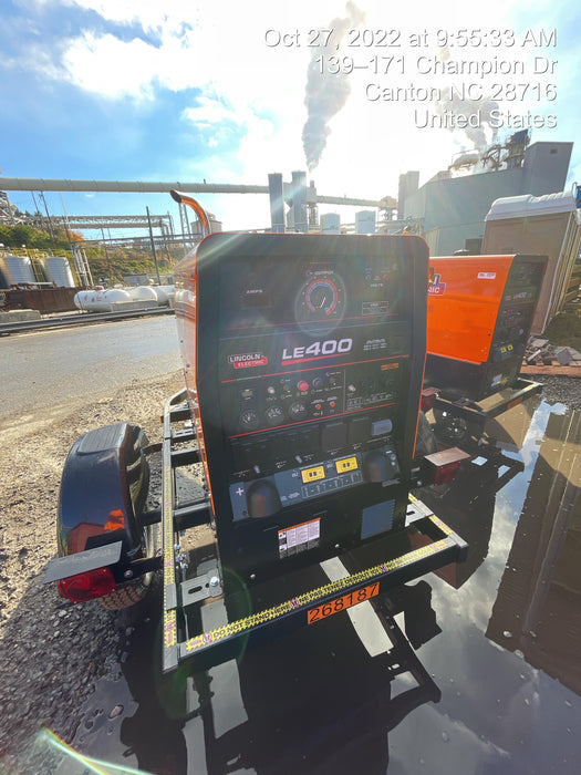 2022 Lincoln Electric LE400 Kubota V1505, Trlr, Cable Rack, Light Kit, ES Decals, T3