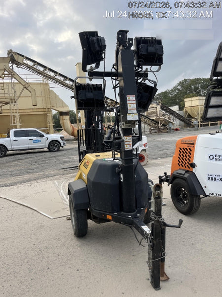 2022 Allmand NLV3GR (4) LED Light Fixture 350W, 23' Vertical Mast, 3kW Prime, Towable, Deep Sea L401, Leveling Jacks, Yanmar T4F 5.8hp