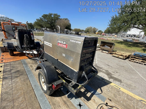 2019 Lincoln Electric Vantage 322 Ready-Pak 3, Two Wheel Trailer, Fender and Light Kit, Cable Rack