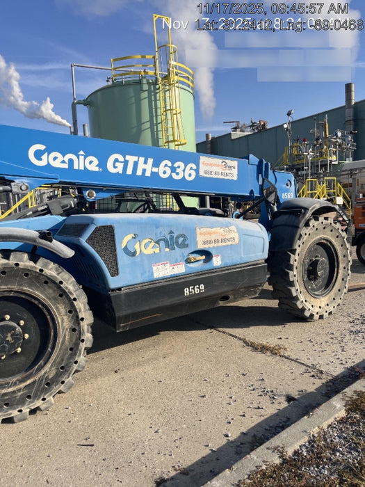2018 Genie GTH-636 Genie GTH-636 w/Open ROPS, Solid Tires, Work Light/Beacon, 48" Carriage and Forks