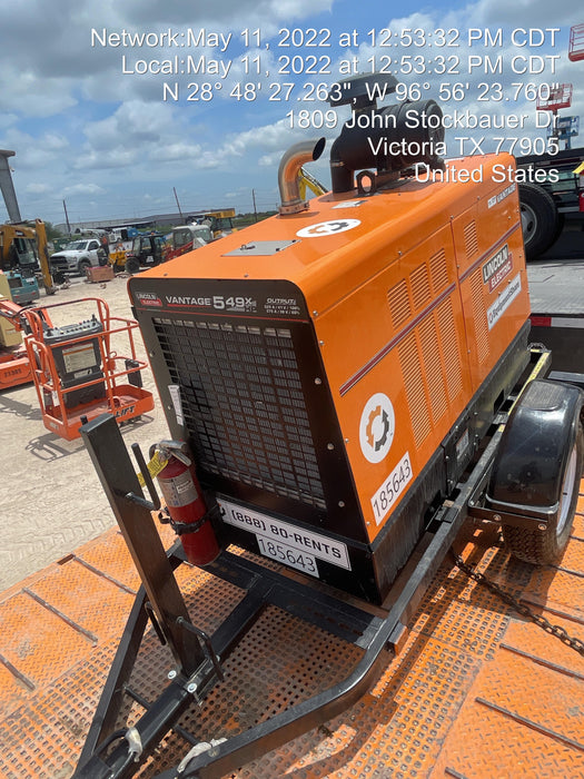 2021 Lincoln Electric Vantage 549X Ready Pak 3, ORANGE (includes trailer, cable rack, fender light kit)