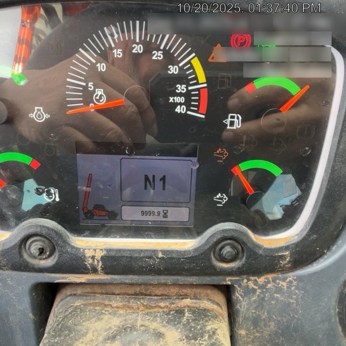 2019 JLG 1255 JLG 1255 T4F w/Full Cab, HVAC, Solid Tires, Work Lights/Beacon, 60" Carriage/Forks