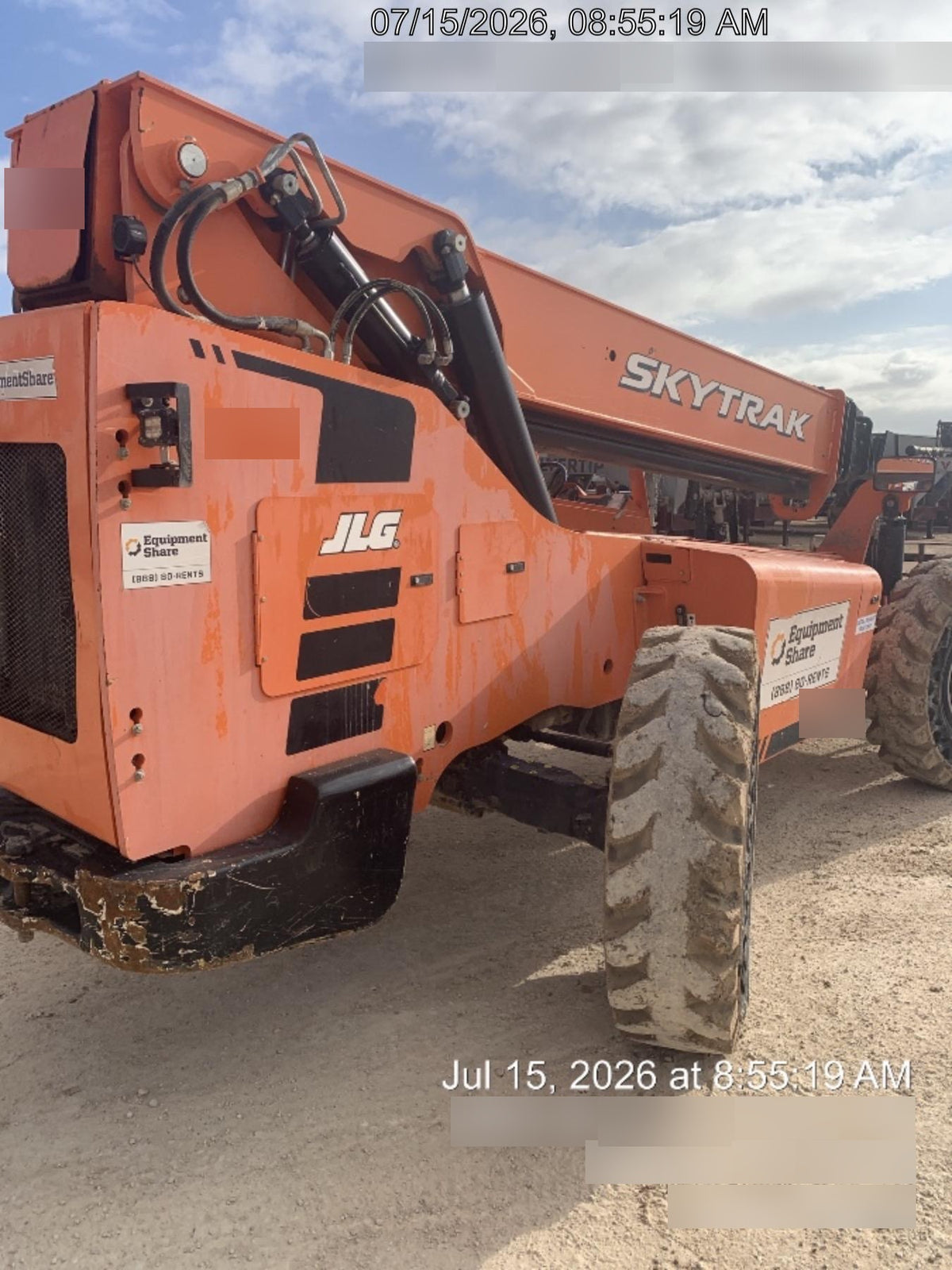 2018 Skytrak 10054 Skytrak 10054 10K Telehandler w/Open ROPS Solid Tires, LED Work Lights, Rotating Beacon, 60" Carriage/60" Forks