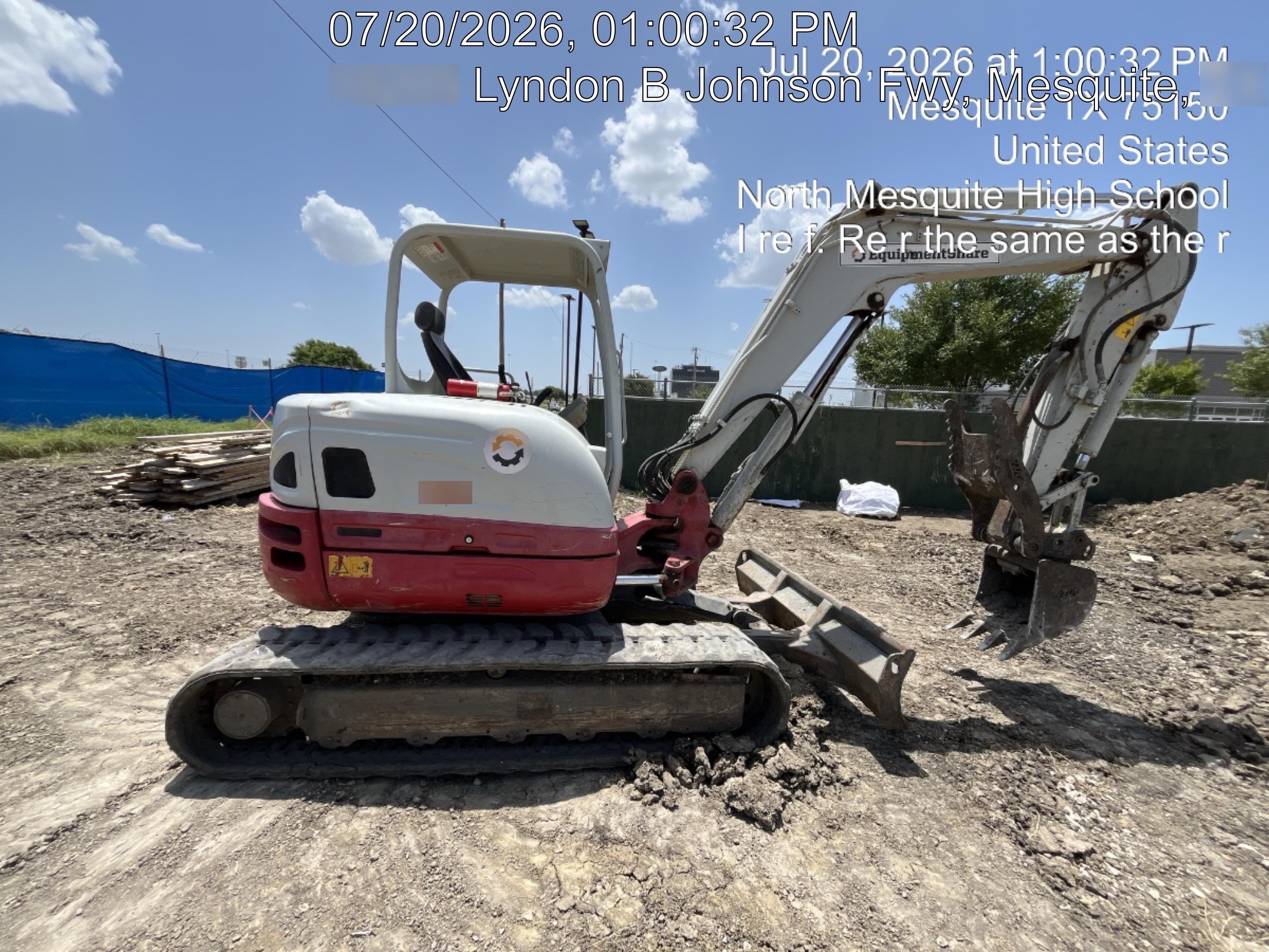 2019 Takeuchi TB260 Takeuchi TB260 Canopy w/Rubber Tracks, Auxiliary Hydraulics, Standard Blade, Manual QC