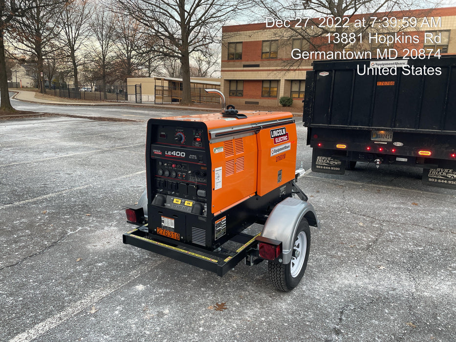 2022 Lincoln Electric LE400 Kubota V1505, Trlr, Cable Rack, Light Kit, ES Decals, T3