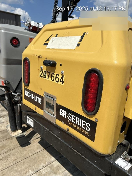 2022 Allmand NLV3GR (4) LED Light Fixture 350W, 23' Vertical Mast, 3kW Prime, Towable, Deep Sea L401, Leveling Jacks, Yanmar T4F 5.8hp