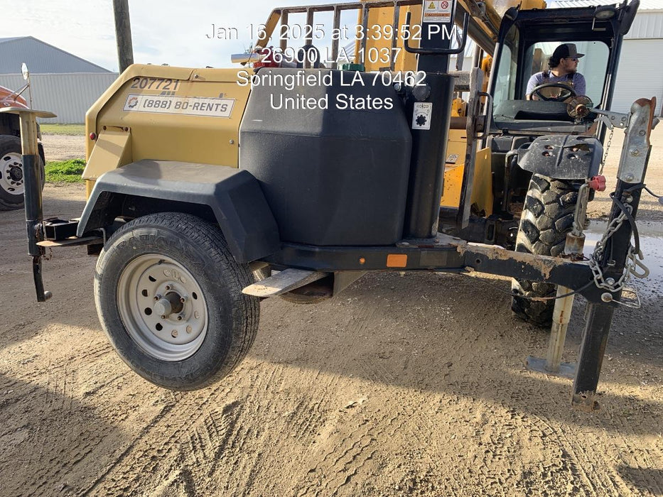 2022 Allmand NLV3GR (4) LED Light Fixture 350W, 23' Vertical Mast, 3kW Prime, Towable, Deep Sea L401, Leveling Jacks, Yanmar T4F 5.8hp