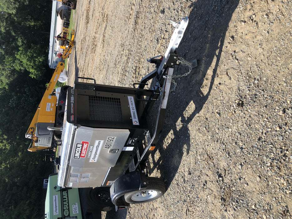 2019 Lincoln Electric Vantage 322 Ready-Pak 3, Two Wheel Trailer, Fender and Light Kit, Cable Rack