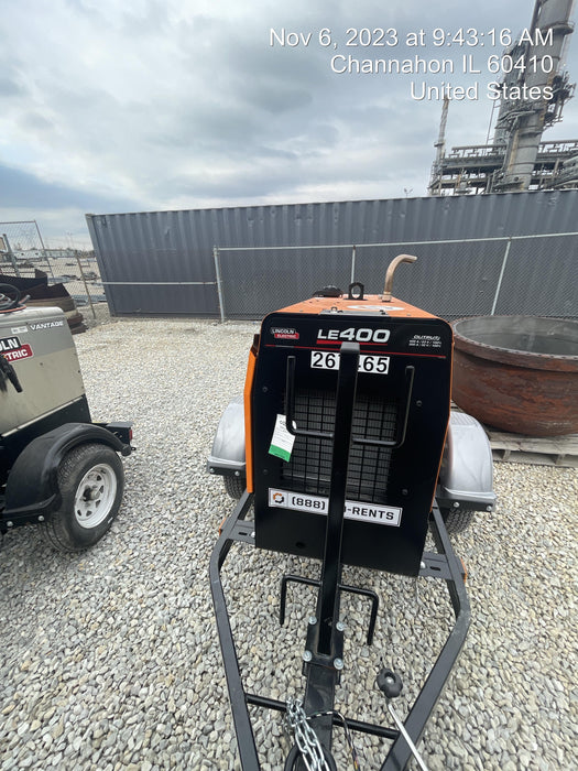 2022 Lincoln Electric LE400 Kubota V1505, Trlr, Cable Rack, Light Kit, ES Decals, T3