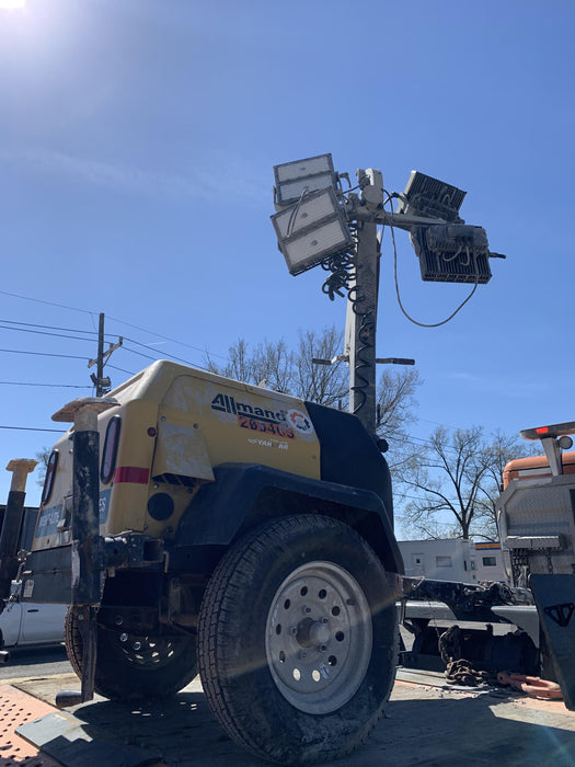 2022 Allmand NLV3GR (4) LED Light Fixture 350W, 23' Vertical Mast, 3kW Prime, Towable, Deep Sea L401, Leveling Jacks, Yanmar T4F 5.8hp