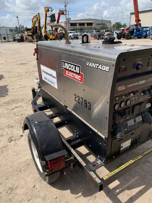 2019 Lincoln Electric Vantage 322 Lincoln Vantage 322 Welder w/Trailer, Light Kit, Cable Rack