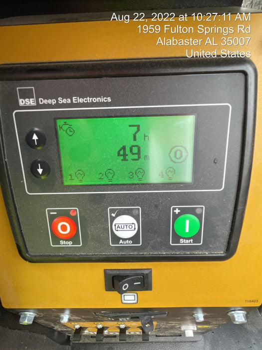 2022 Allmand NLV3GR (4) LED Light Fixture 350W, 23' Vertical Mast, 3kW Prime, Towable, Deep Sea L401, Leveling Jacks, Yanmar T4F 5.8hp