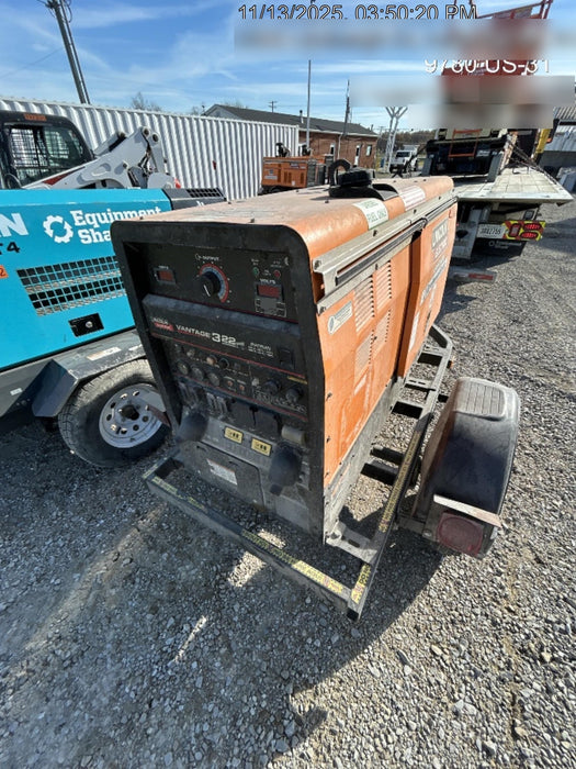 2021 Lincoln Electric Vantage 322 Vantage 322 Ready Pak 3 w/ Decals, ORANGE (includes trailer, cable rack, fender light kit) NO Telematics
