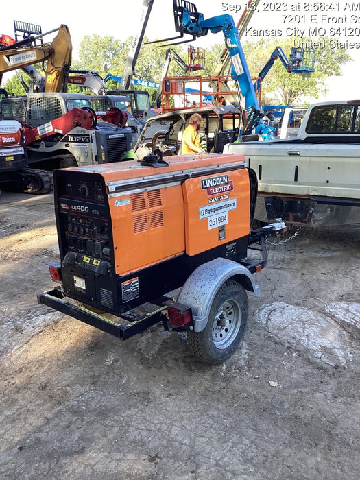 2022 Lincoln Electric LE400 Kubota V1505, Trlr, Cable Rack, Light Kit, ES Decals, T3