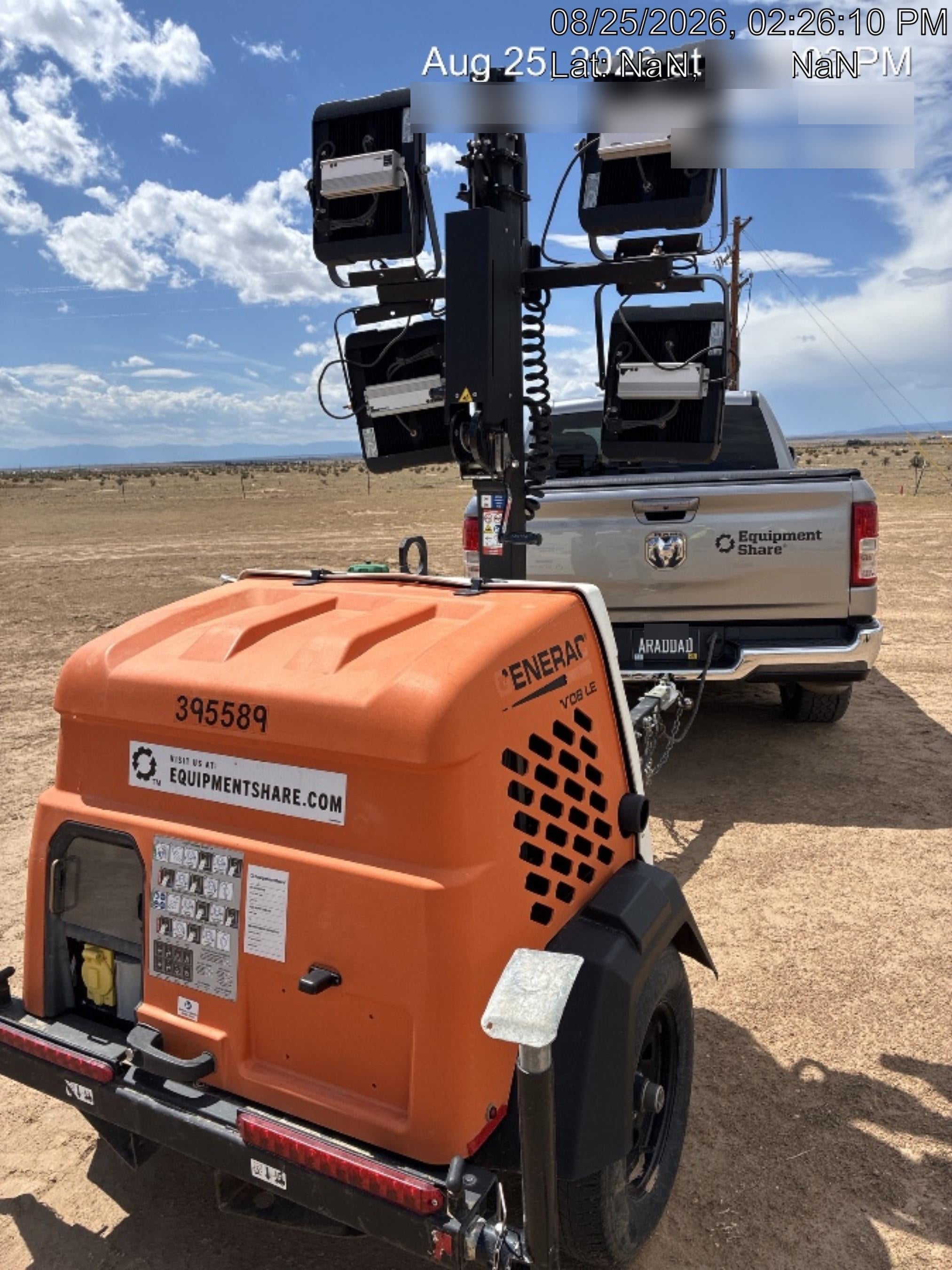 2024 Generac MLT2 Diesel, Flex Switch 120V Input, Powerzone Controller, 
(4) 320W LED Lights, 4kW Generator, 39.9 Gal Fuel Tank, 2" Ball, T3
