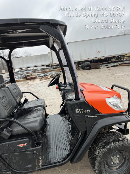 2021 Kubota RTV-X1140W-H Plastic Canopy, Windshield Acrylic Clear, LED Strobe Light, Wire Harness Kit, Back up Alarm