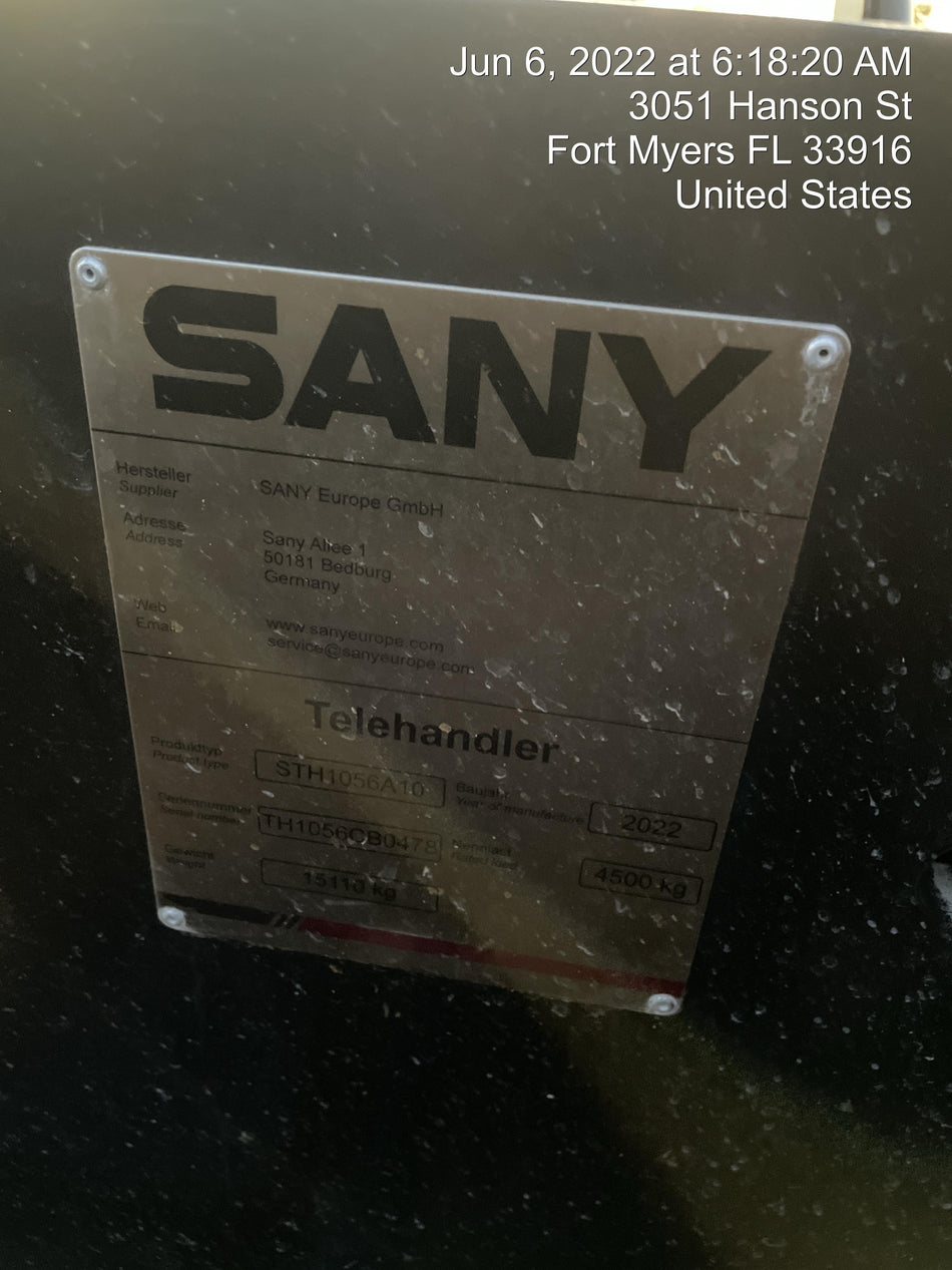 2022 SANY STH1056