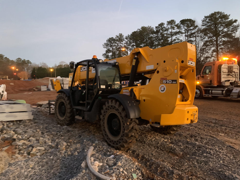 2020 JCB 510-56 Canopy, Solid Tires, Work Lights, Beacon, Aux Hydraulics, Back up Alarm, Lifting Eye, ES Decals