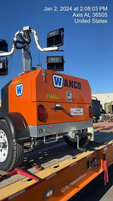 2023 Wanco WLTT-4MM4K Diesel, Deep Sea Controller, Shore Power Plug, Auto Start, (4) 350W LED Floodlights, 4kW Generator, 60 Gal Fuel Tank, 2" Ball, T3