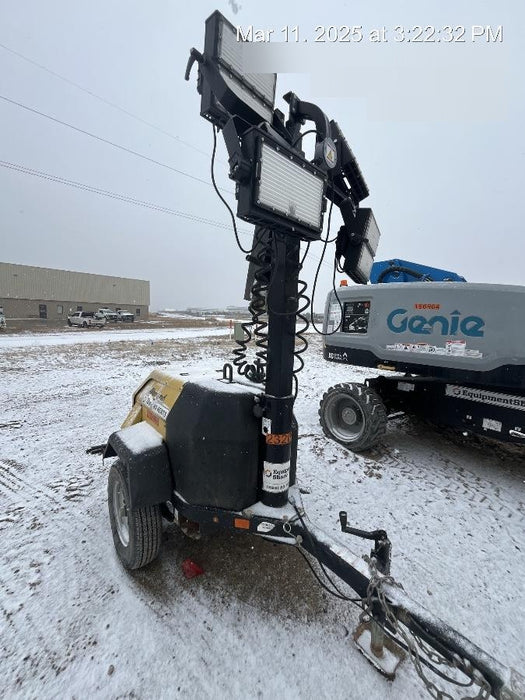 2022 Allmand NLV3GR (4) LED Light Fixture 350W, 23' Vertical Mast, 3kW Prime, Towable, Deep Sea L401, Leveling Jacks, Yanmar T4F 5.8hp