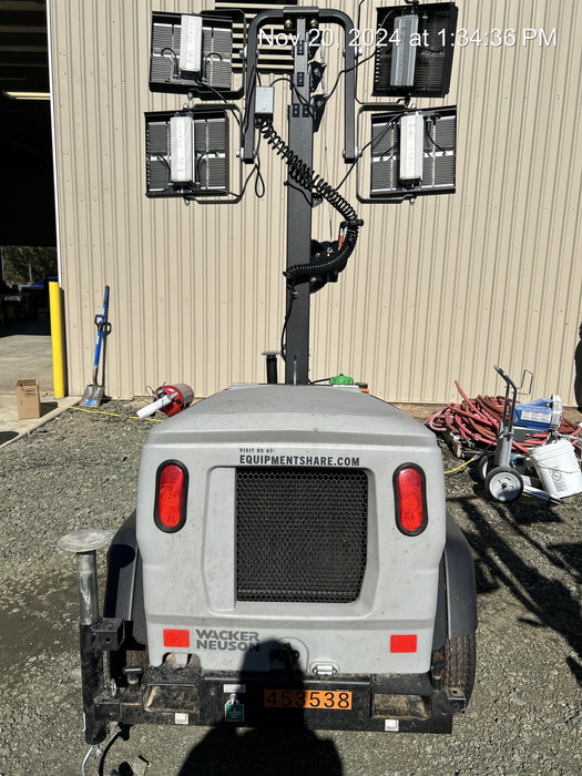 2024 Wacker Neuson LTT4 Diesel, Kohler KDW702, Deep Sea Controller, Auto Start, LED 320W, Bypass Outlet, T3