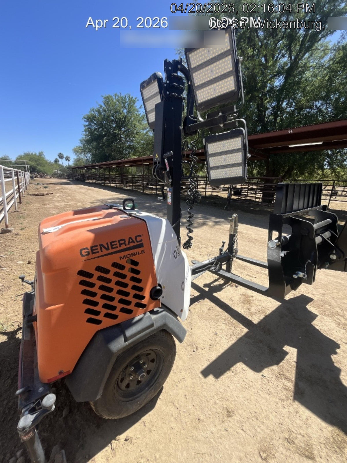 2024 Generac MLT2 Diesel, Flex Switch 120V Input, Powerzone Controller, 
(4) 320W LED Lights, 4kW Generator, 39.9 Gal Fuel Tank, 2" Ball, T3