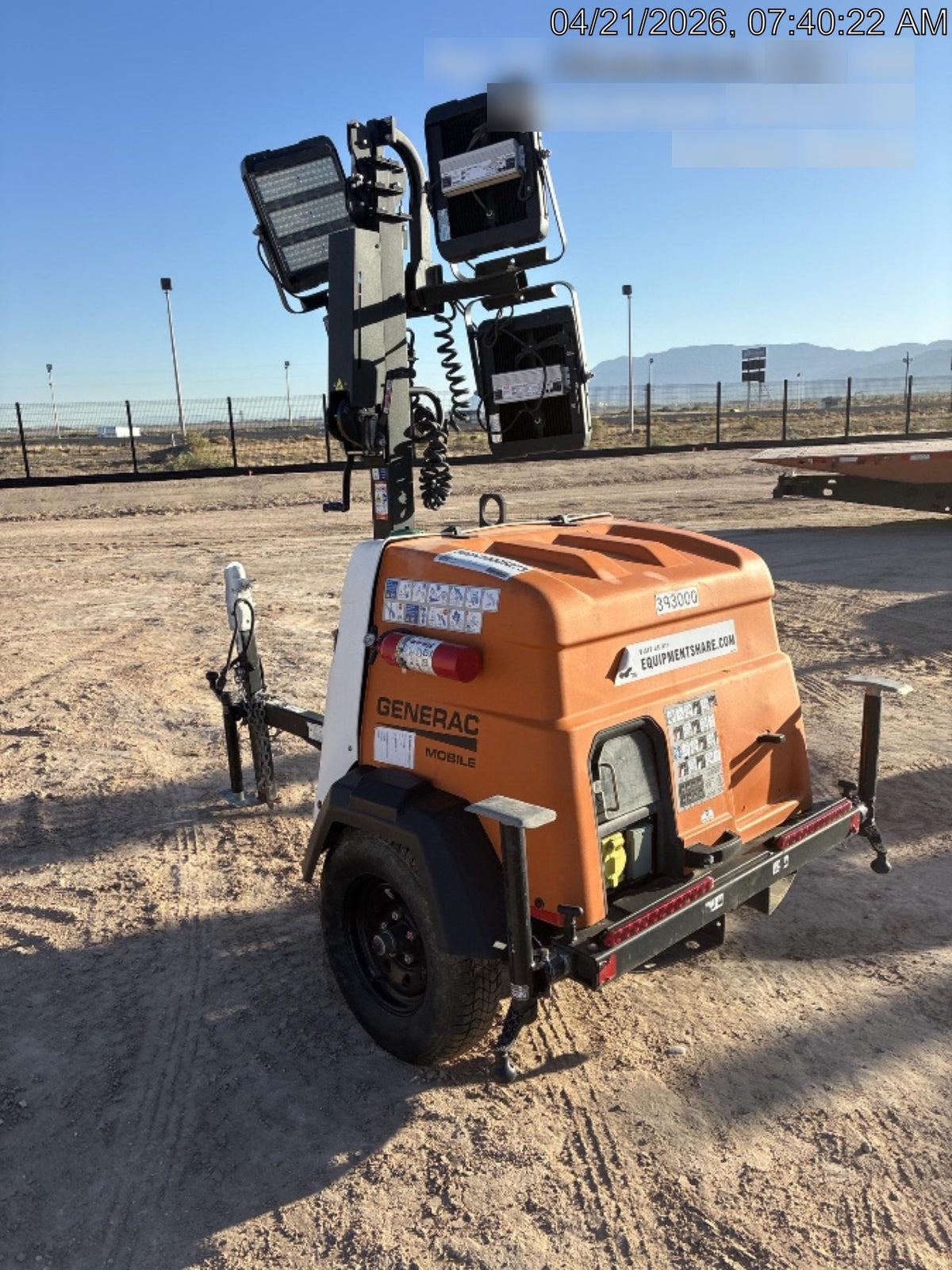 2024 Generac MLT2 Diesel, Flex Switch 120V Input, Powerzone Controller, 
(4) 320W LED Lights, 4kW Generator, 39.9 Gal Fuel Tank, 2" Ball, T3