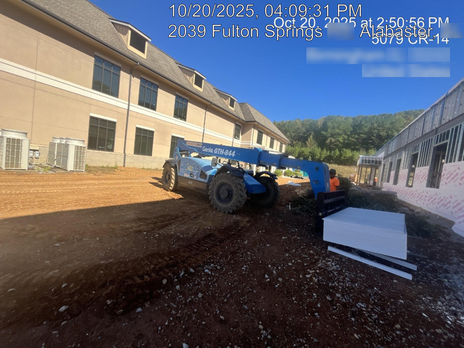 2018 Genie GTH-844 Genie GTH-844D w/Open ROPS, Solid Tires, Work Light/Beacon, 60" Carriage and Forks