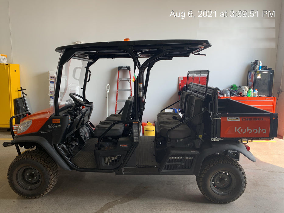 2022 Kubota RTV-X1140W-H Plastic Canopy, Windshield Acrylic Clear, LED Strobe Light, Wire Harness Kit, Back up Alarm