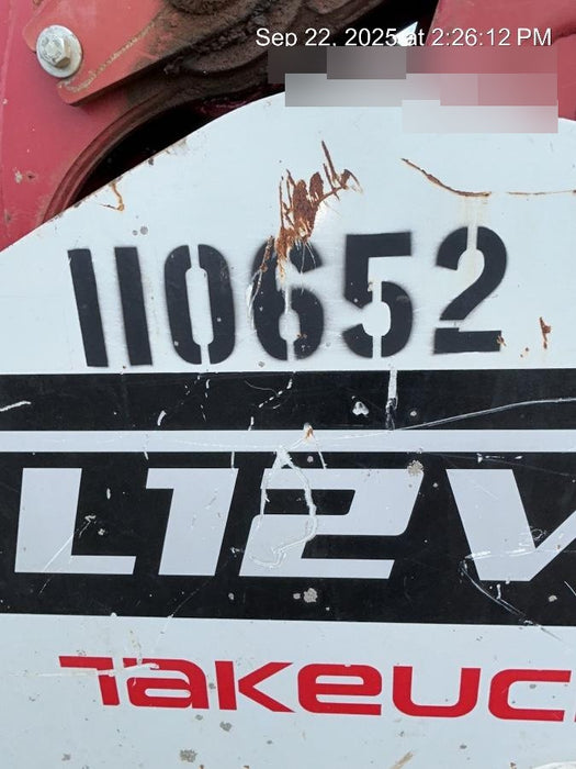 2020 Takeuchi TL12V-2 Cab, Rubber Track