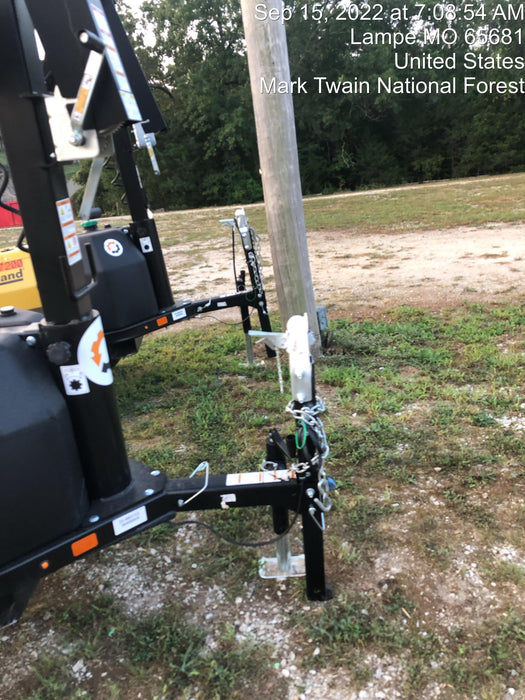 2022 Allmand NLV3GR (4) LED Light Fixture 350W, 23' Vertical Mast, 3kW Prime, Towable, Deep Sea L401, Leveling Jacks, Yanmar T4F 5.8hp