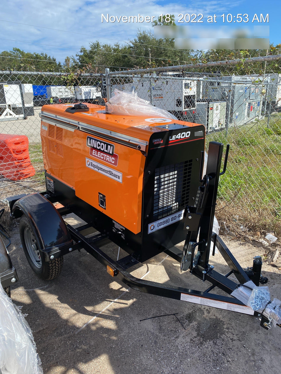 2022 Lincoln Electric LE400 Kubota V1505, Trlr, Cable Rack, Light Kit, ES Decals, T3