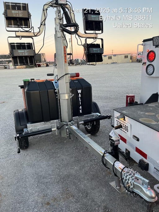 2025 Wanco WLTT-4MM4K Diesel, Mitsubishi L2E, 9.0HP @1800 rpm, Deep Sea Controller, Shore Power Plug, Auto Start, (4) 350W LED Floodlights, 4kW Generator, 60 Gal Fuel Tank, 2" Ball, T3