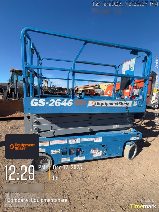 2019 Genie GS-2646 folding rails with full height swing gate