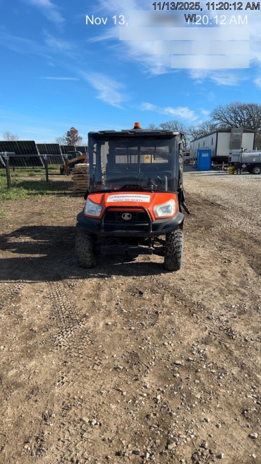 2022 Kubota RTV-X1140W-H Plastic Canopy, Windshield Acrylic Clear, LED Strobe Light, Wire Harness Kit, Back up Alarm