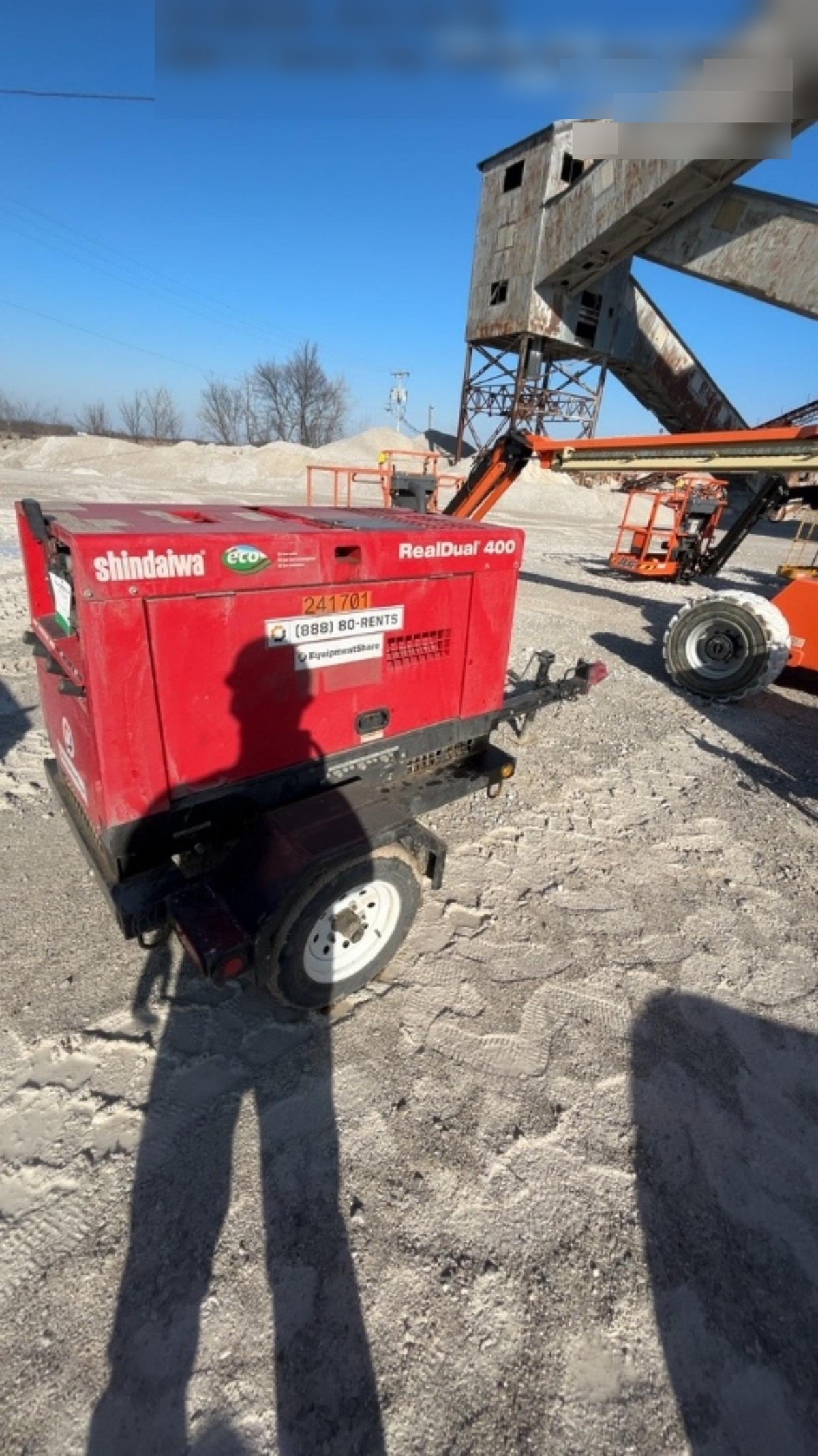 2022 Shindaiwa DGW400MDL Kubota D902 Engine, 23 HP, Dual Op Welder, Wire, Arc, Droop Stick, Tig, and CC Stick Functionality, Simulphase, 3 Phase and 1 Phase Gen Output, Single Axle NB Trlr, Slr Trckl Chrg 12V 12W, Fire Ext
